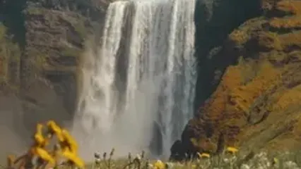 فیلم از زیبایی آبشار اسکوگافوس ایسلند