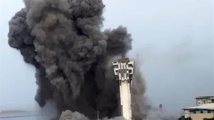 لحظه حمله مجدد به برج ترافیک دریایی چابهار