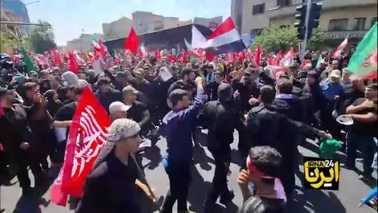 یزله کردن و عزاداری خاص مردم اهواز در خیابان انقلاب