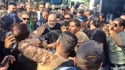 نحوه خروج فرمانده سپاه از محدوده مصلی پربازدید شد