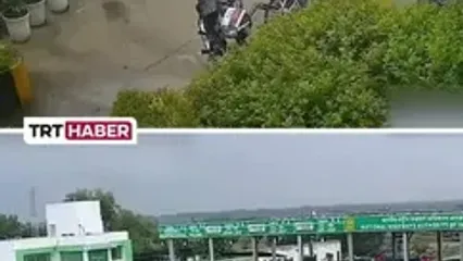 انفجار مهیب تانکر گاز پس از برخورد با عوارضی
