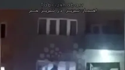 لحظه سقوط مرد جوان از طبقه ۶ برجی در تبریز