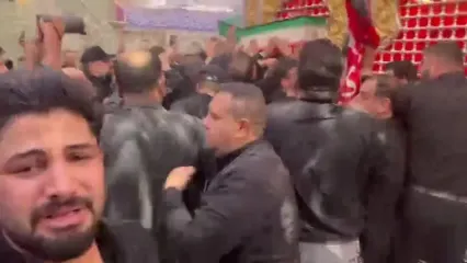 تصاویری از تشییع خانواده رهبر‌شهید ایران در حرم حضرت اباالفضل (ع)