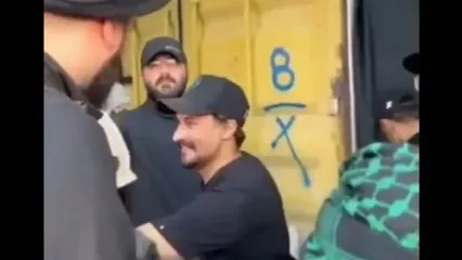 مهران رجبی و مصطفی راغب در موکب زائران اربعین