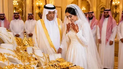 فیلم ازدواج مرد ۷۰ ساله با یک دختر ۲۰ ساله / هدیه یک خودروی رولز رویس و ۵ کیلوگرم شمش طلا به عروس وایرال شد
