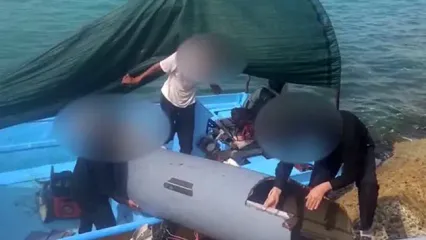 تصاویر جمع‌آوری لاشه پهپاد MQ-9 آمریکا در عسلویه
