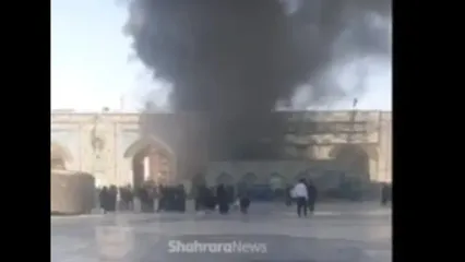 آتش‌سوزی در یک کارگاه ساختمانی در حرم رضوی
