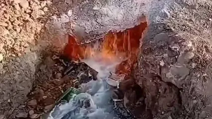 زیبایی بکر چشمه آب و آتش در ساری