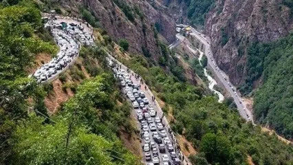 تفریح لاکچری مسافران در جاده مسدود شده شمال!
