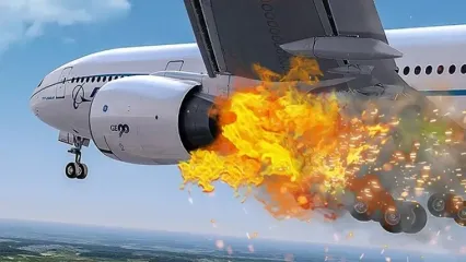 لحظات هولناک برای مسافران بوئینگ ۷۳۷ پس از آتش گرفتن موتور