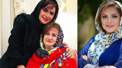 استایل متفاوت کمند امیرسلیمانی و مادر در مراسم ختم / وقتی مادرش خانم بازیگر مشهور را نشناخت!