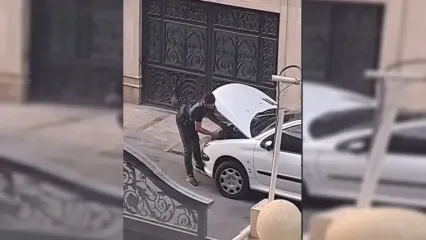 فیلم چهره باز دزدان تهران / لحظه سرقت ایسوی 206 سفید در خیابان پیروزی