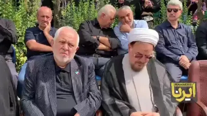 محمدجواد ظریف در مراسم تشییع ابولقاسم قاسم زاده