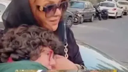رفتار متفاوت نسرین مقانلو در حاشیه مراسم ختم اکبر عبدی