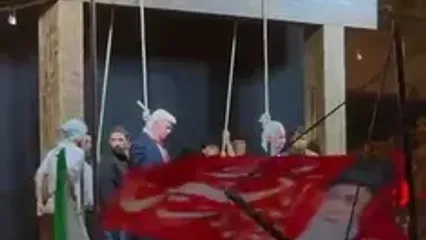 لحظه اعدام نتانیاهو و ترامپ