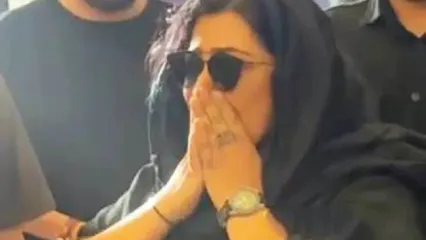 بی‌قراری باران کوثری در مراسم یادبود مریم همتیان