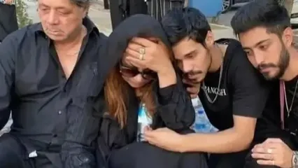 اشک‌های نسرین مقانلو در چهارمین سالگرد فوت پسرش