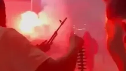 شلیک داماد با مسلسل در جشن عروسی!