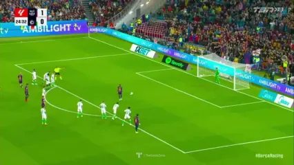 ویدیو: گل اول راسینگ به بارسلونا توسط گیه