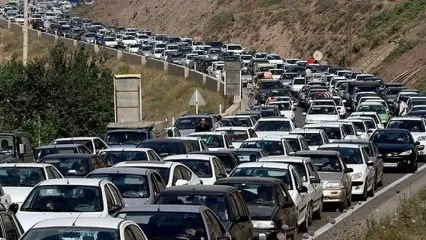 فیلم ترافیک سنگین در محور چالوس و آزادراه تهران - شمال