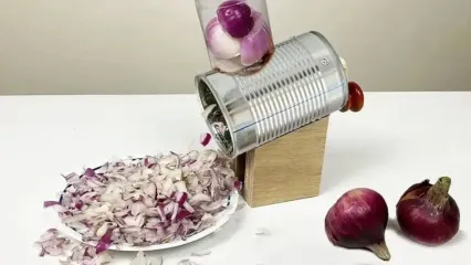 نحوه ساخت خردکن پیاز با قوطی کنسرو!
