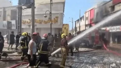 آتش‌سوزی گسترده در مرکز خرید خلیج‌فارس
