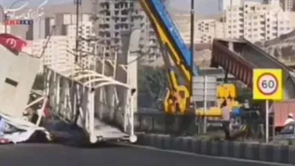 برخورد کشنده ولوو با پل عابر پیاده در پردیس
