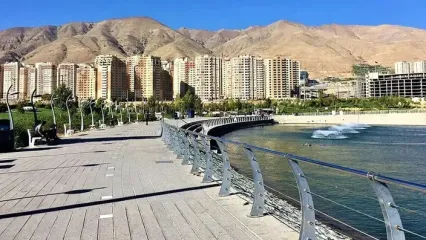 دریاچه چیتگر دقایقی قبل این‌گونه متلاطم شد