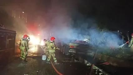 انفجار شدید در کرج پس از تصادف خودروی حامل میلگرد