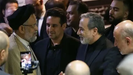 روحانی، قالیباف و ظریف در مراسم ختم خواهر عراقچی