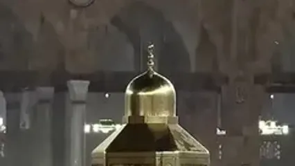 بارش شدید باران در مکه هنگام اقامه نماز
