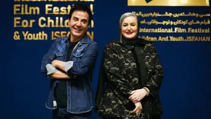 جاخوردن داریوش فرضیایی از پیشنهاد ازدواج نعیمه نظام‌دوست جلوی دوربین / چه اشکالی داره من زنش باشم !